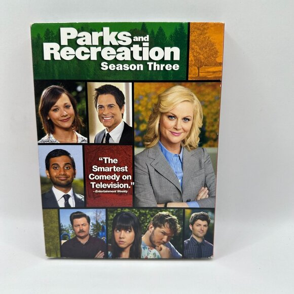 Parks And Recreation Season Three DVD Amy Poehler Chris Pratt 2011 Not Rated - Picture 2 of 5